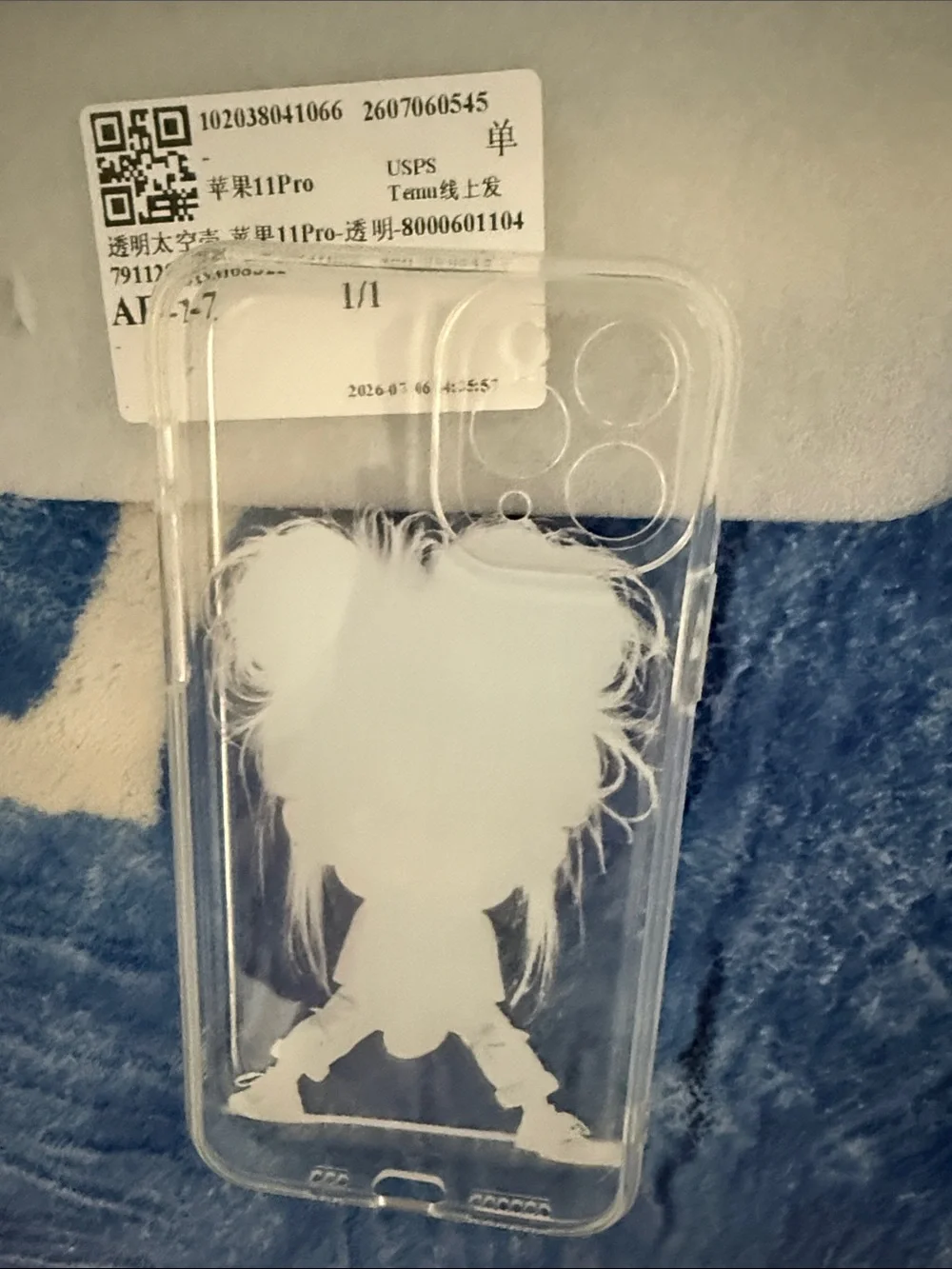 NWT.Very Cute Angry Girl Cartoon, Clear Apple 11 Phone Case - Pink Accents